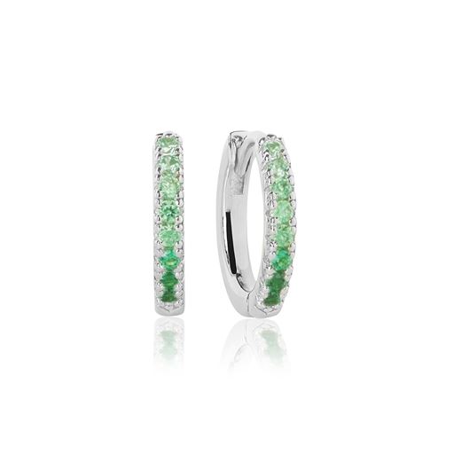 Sif Jakobs Jewellery Ellera Medio Øreringe, Sølv/Grøn