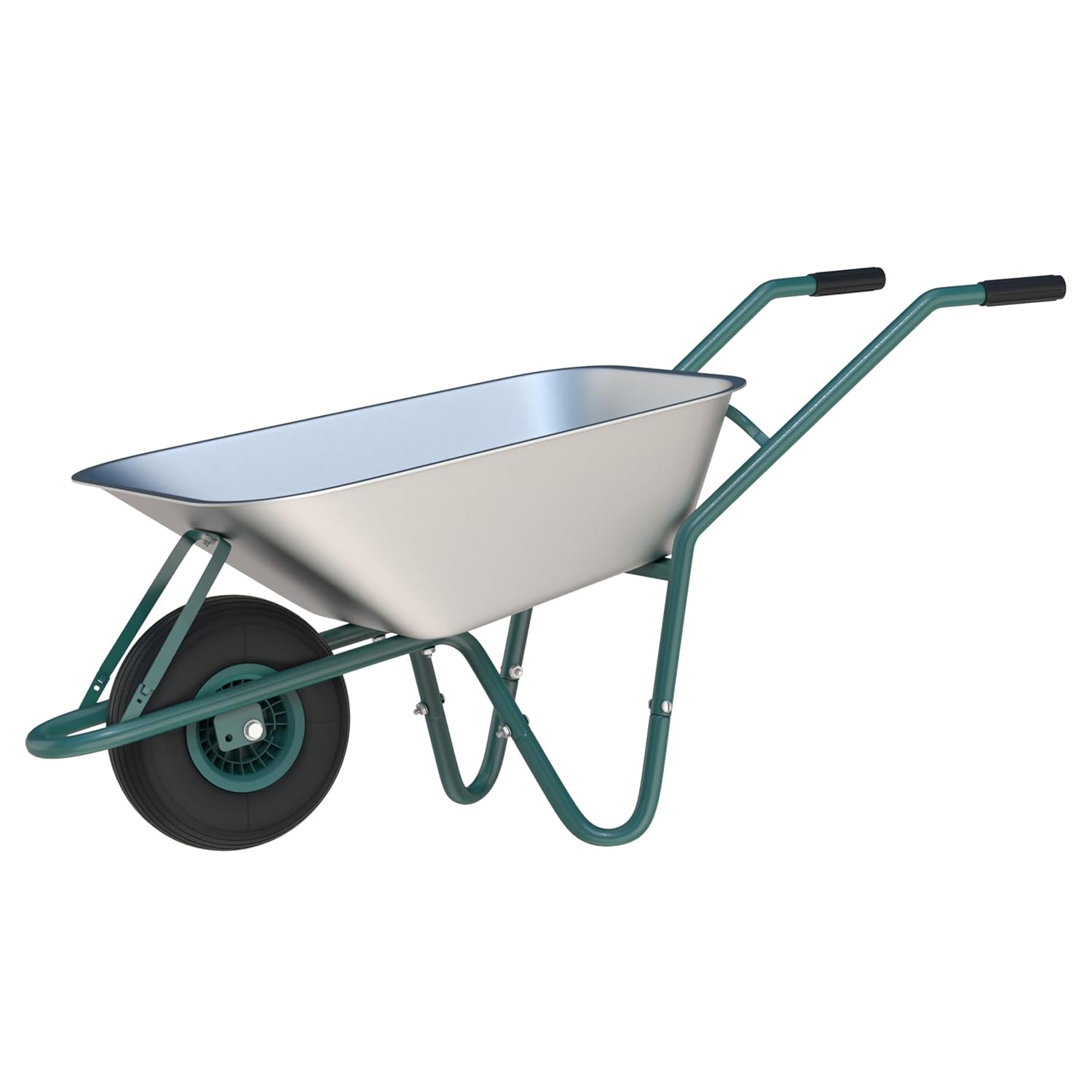 Brouette de 85 L pour la Maison, Le Jardin, Chariot Robuste galvanisé avec Pneu pneumatique 150 kg, Grand Chariot de Transport, Convient pour Les travaux de Jardin : Commerce, Industrie et Science