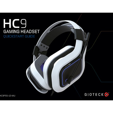 Gioteck PS5 HC9 gaming headset - hvid