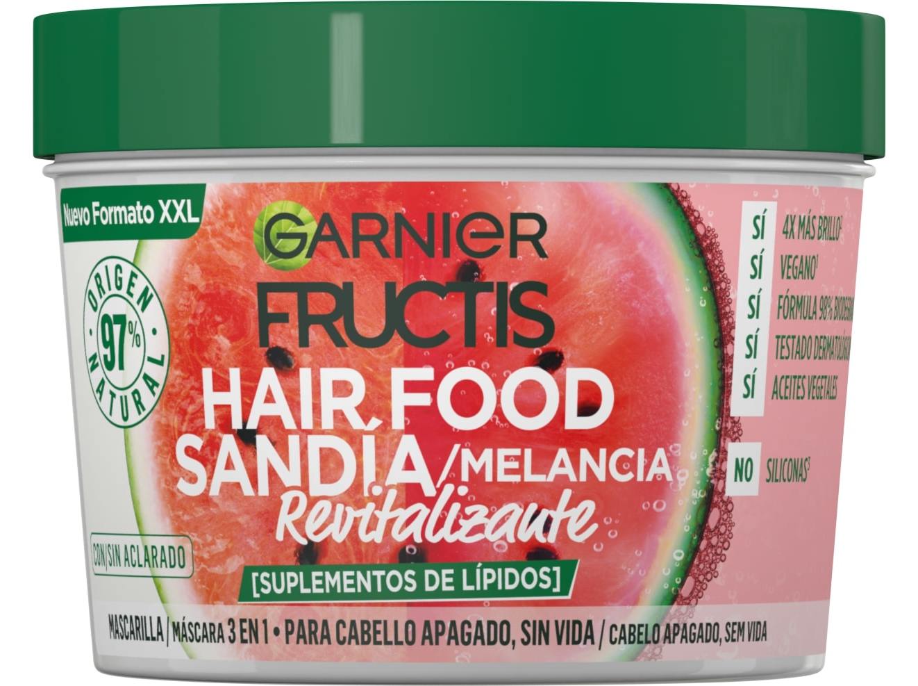 MÁSCARA FRUCTIS HAIR FOOD MELANCIA 400ML