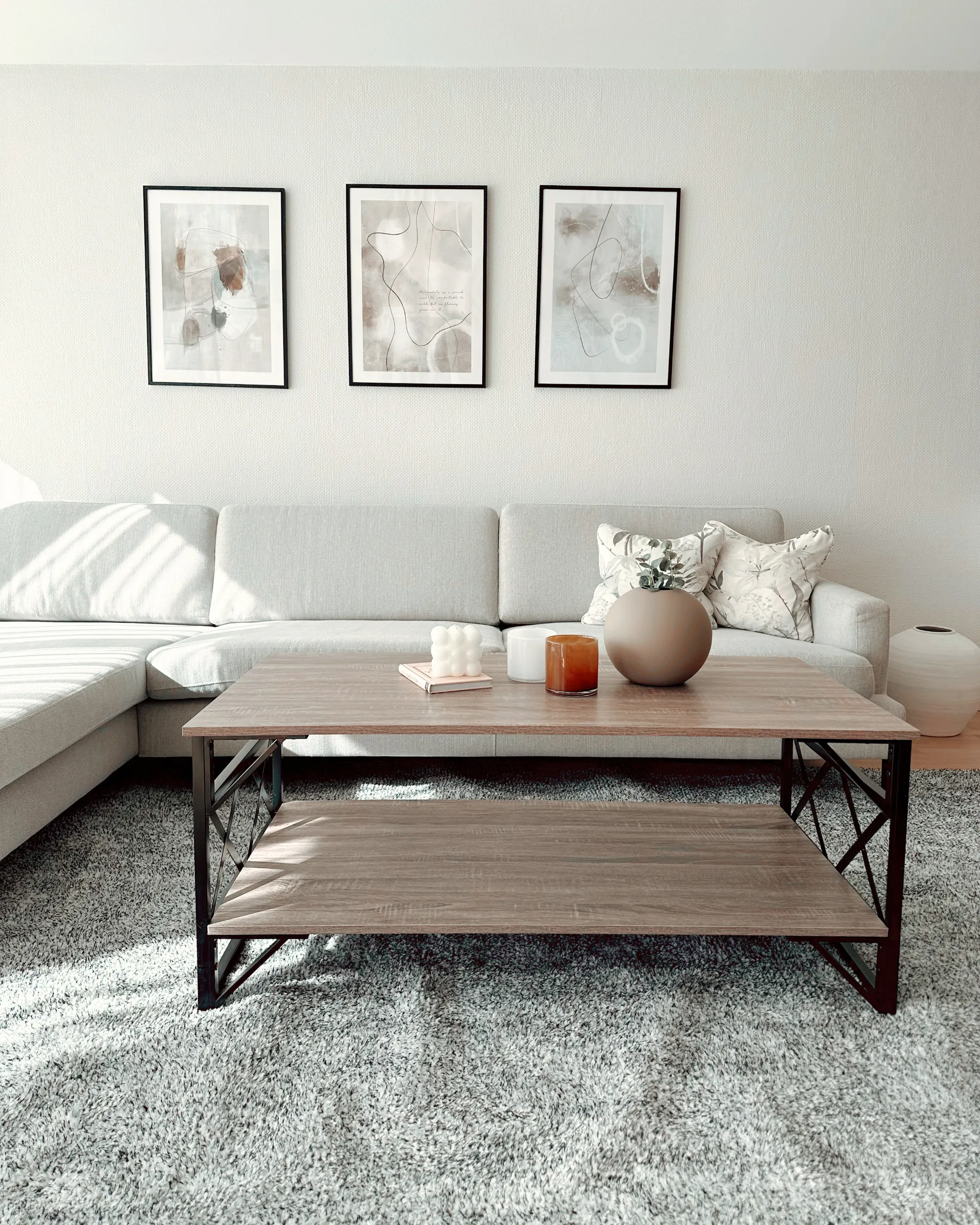 Hoogpoligvloerkleed DEMRE Grijs 200 x 300 cm