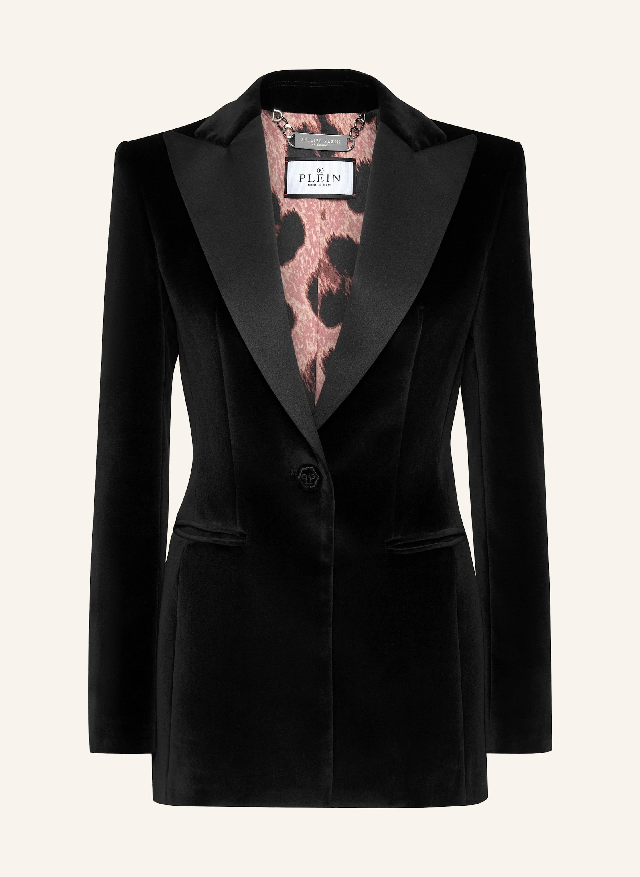 PHILIPP PLEIN Samt-Blazer mit Steinbesatz SKULL