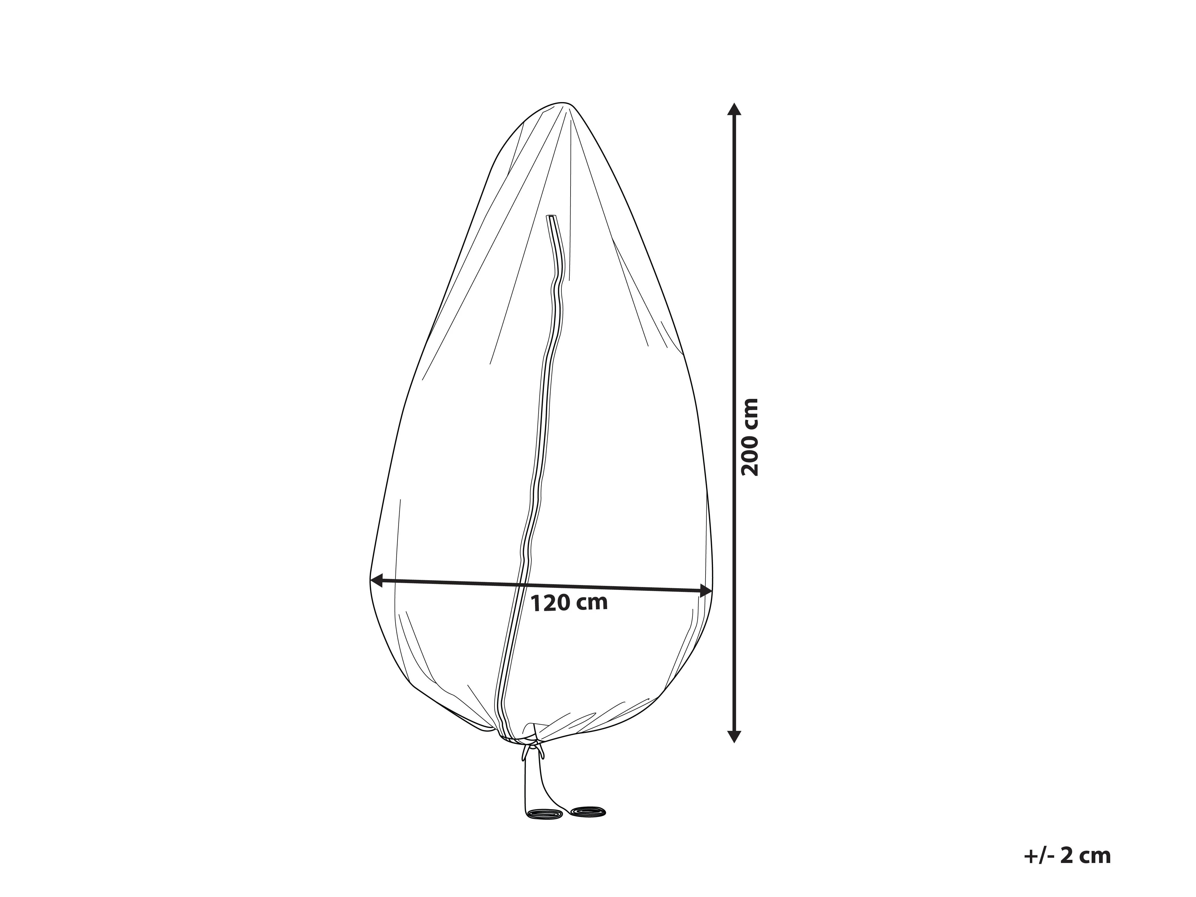 Regenhoes CHUVA 200 cm 120 cm 120 cm Grijs