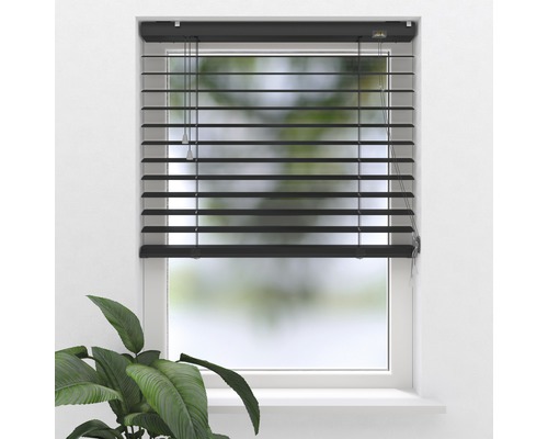 Soluna aluminium jaloezie, zwart mat, 50 mm, 60x180 cm