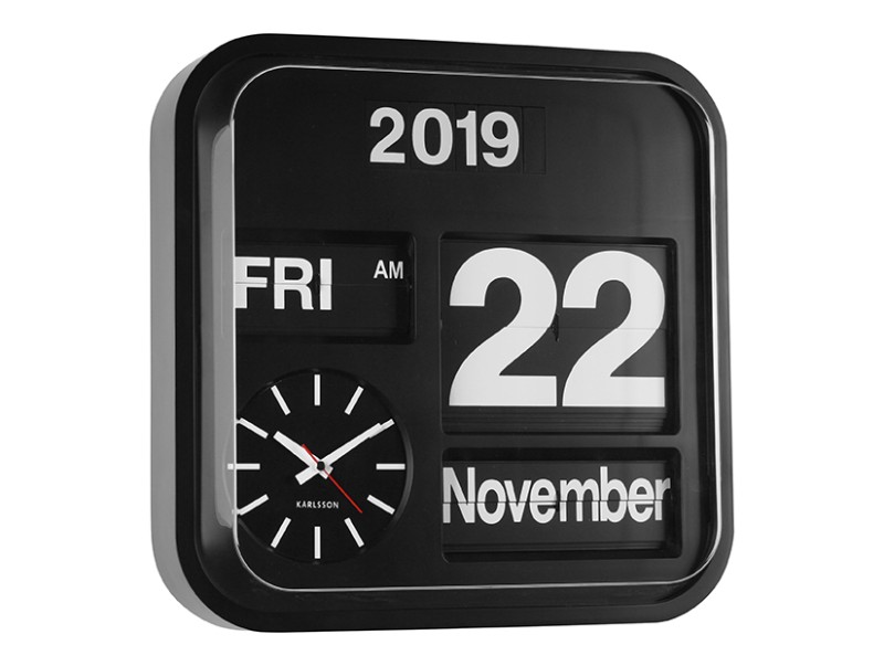 Wall Clock Big Flip KA4200 Black