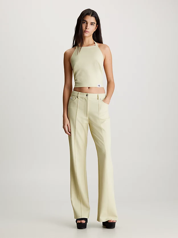 Top Milano com forro em malha e decote halter