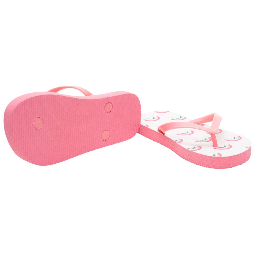Tongs roses imprimées arcs-en-ciel du 24 au 35 - Multicolore