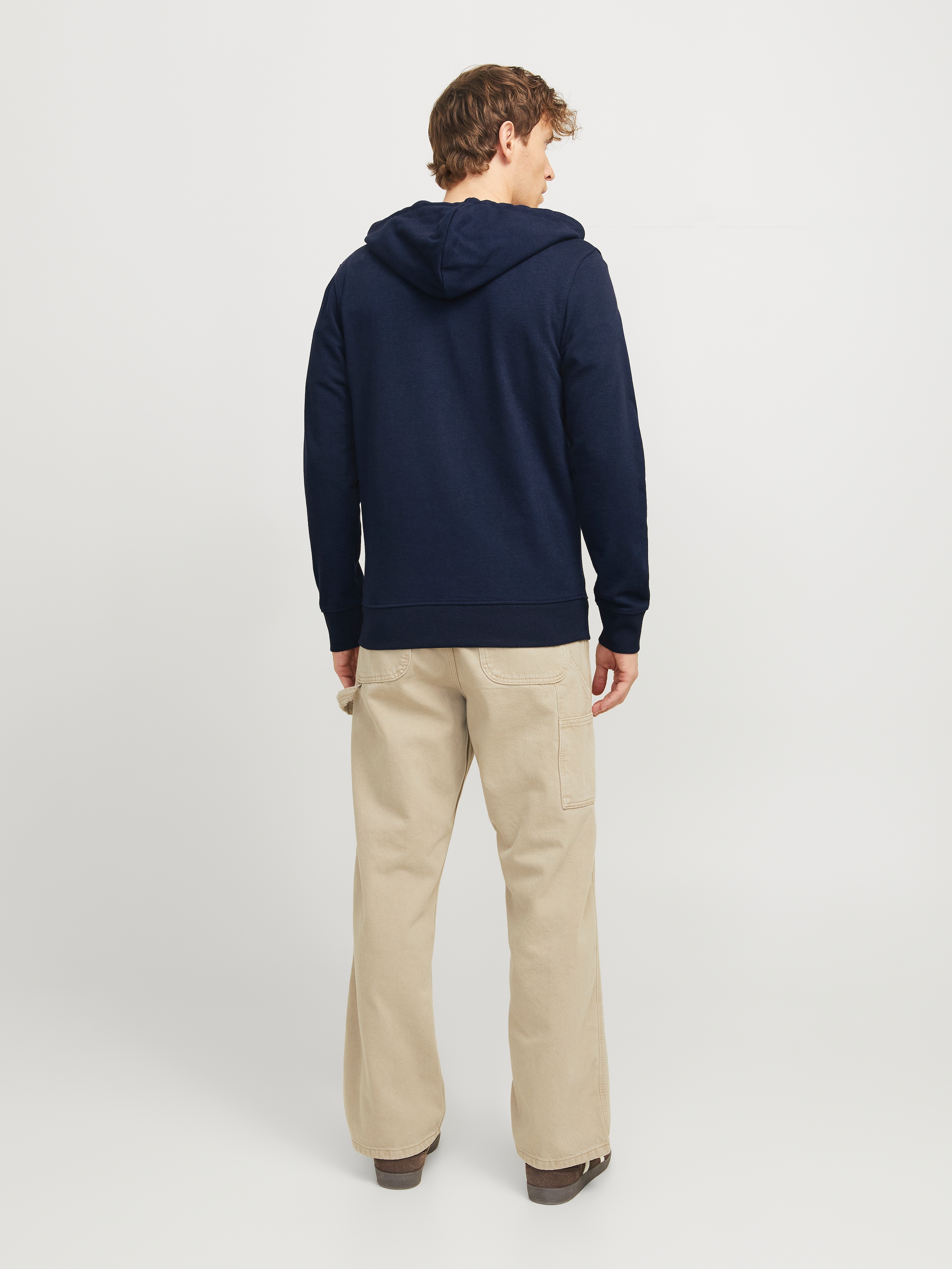 Jack & Jones Kapuzensweatjacke »JJSIMON  Hoodie mit Reissverschluss und hohem Baumwollanteil«, bedruckt, modisch, regular fit, Baumwollmischung, Kapuze