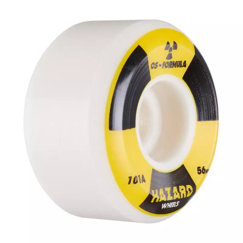 Roues skate HAZARD WHEELS (x4) Radio Active Cs Conical Blanc 101A