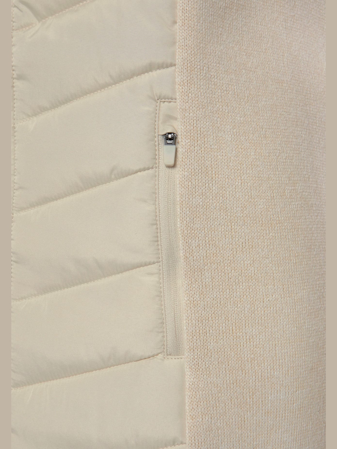 Doudoune veste matelassée en tricot polaire doux aux manches