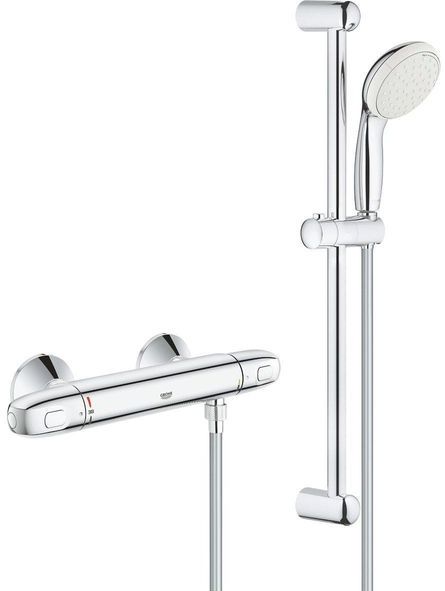 Grohe - Grohetherm 1000 - Doucheset - Chroom - Thermostatisch - Twee Grepen
