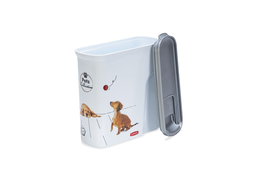 Curver Hond - Voercontainer - 2 Liter - Wit Grijs