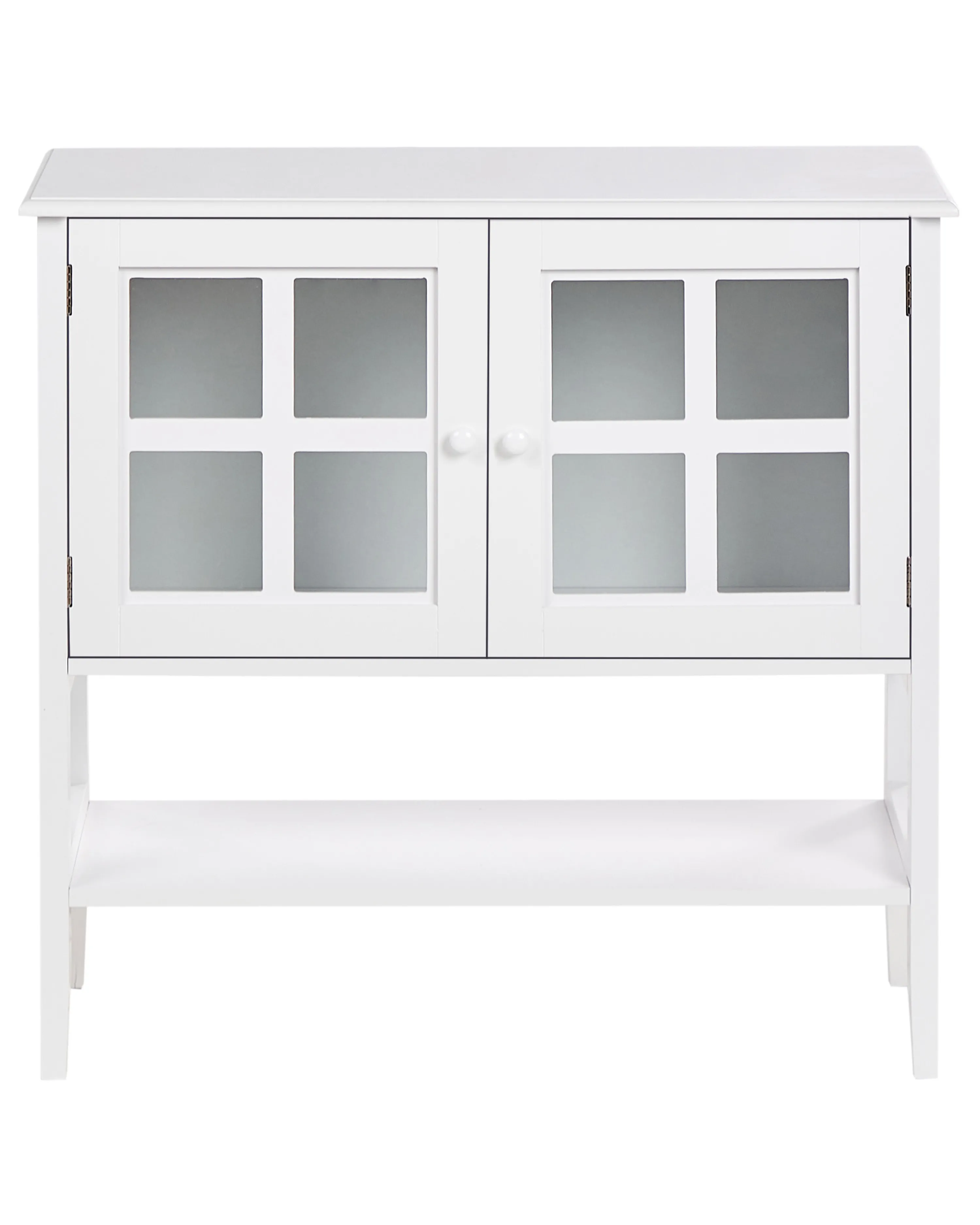 Dressoir met glazen deuren met plank INLET 80 cm Wit