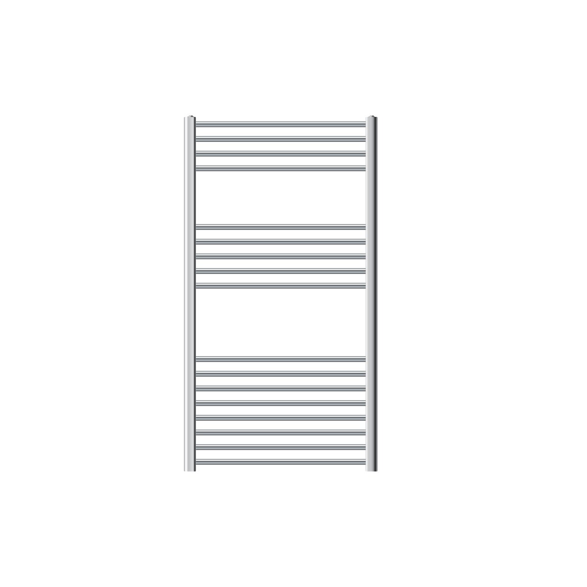 LuxeBath Sahara badkamerradiator, 750 x 1200 mm, chroom, recht met zijaansluiting, designradiator, handdoekwarmer, handdoekdroger, handdoekradiator, handdoekradiator, badkamerverwarming