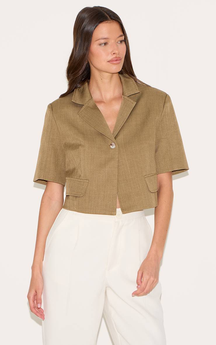 Kaki Blazer Court Ultra Oversize