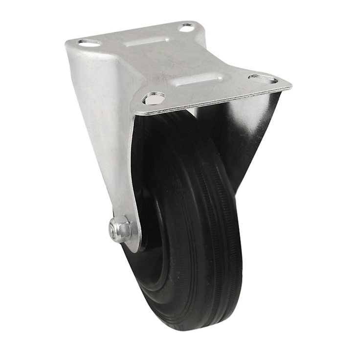 Roulette fixe noire ø12.5 cm, charge max 100 kg