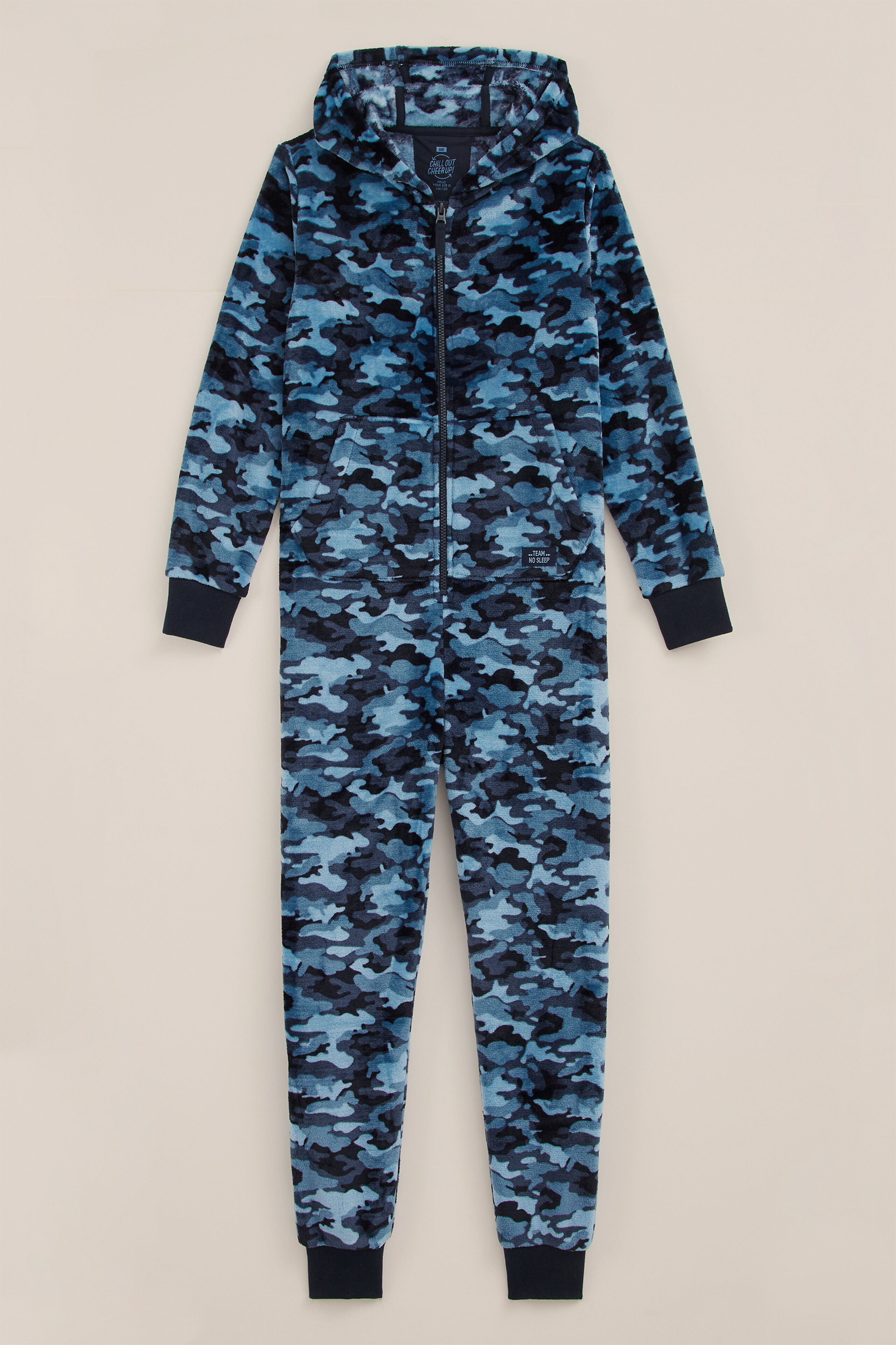Jongens onesie met dessin WE Fashion Blauw