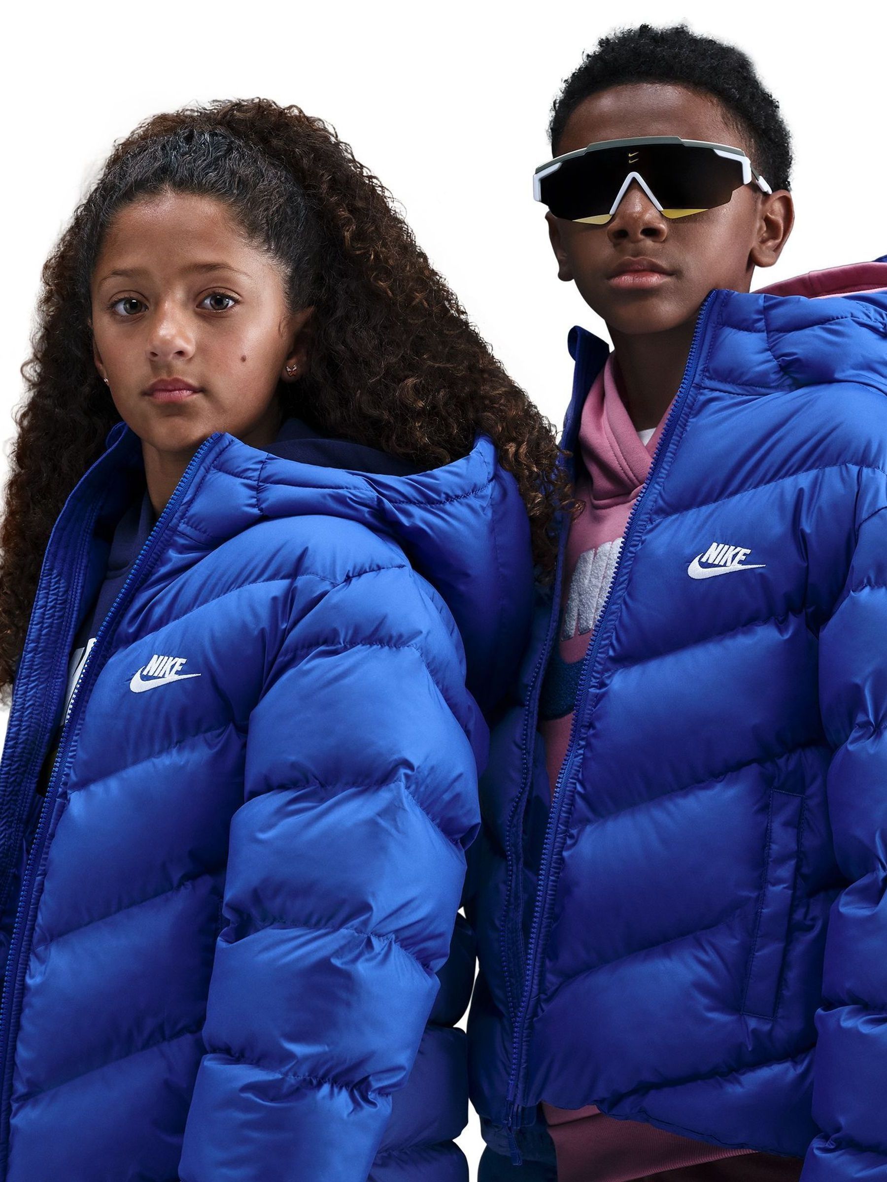 Koningsblauw - Nike gewatteerd jack