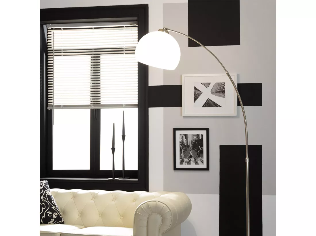 Lampadaire Gebogen Argenté