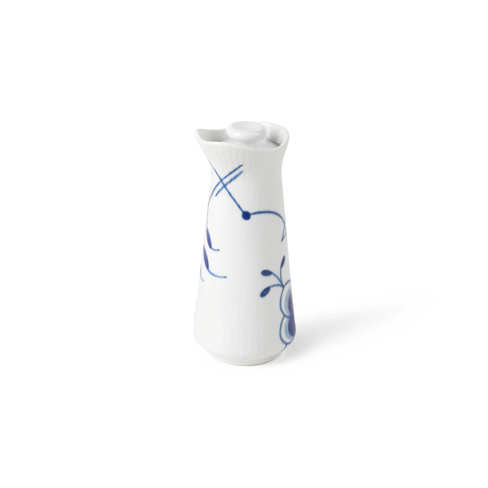 Royal Copenhagen  Blå Mega Riflet olie- og eddikeflaske - H13,7 cm.