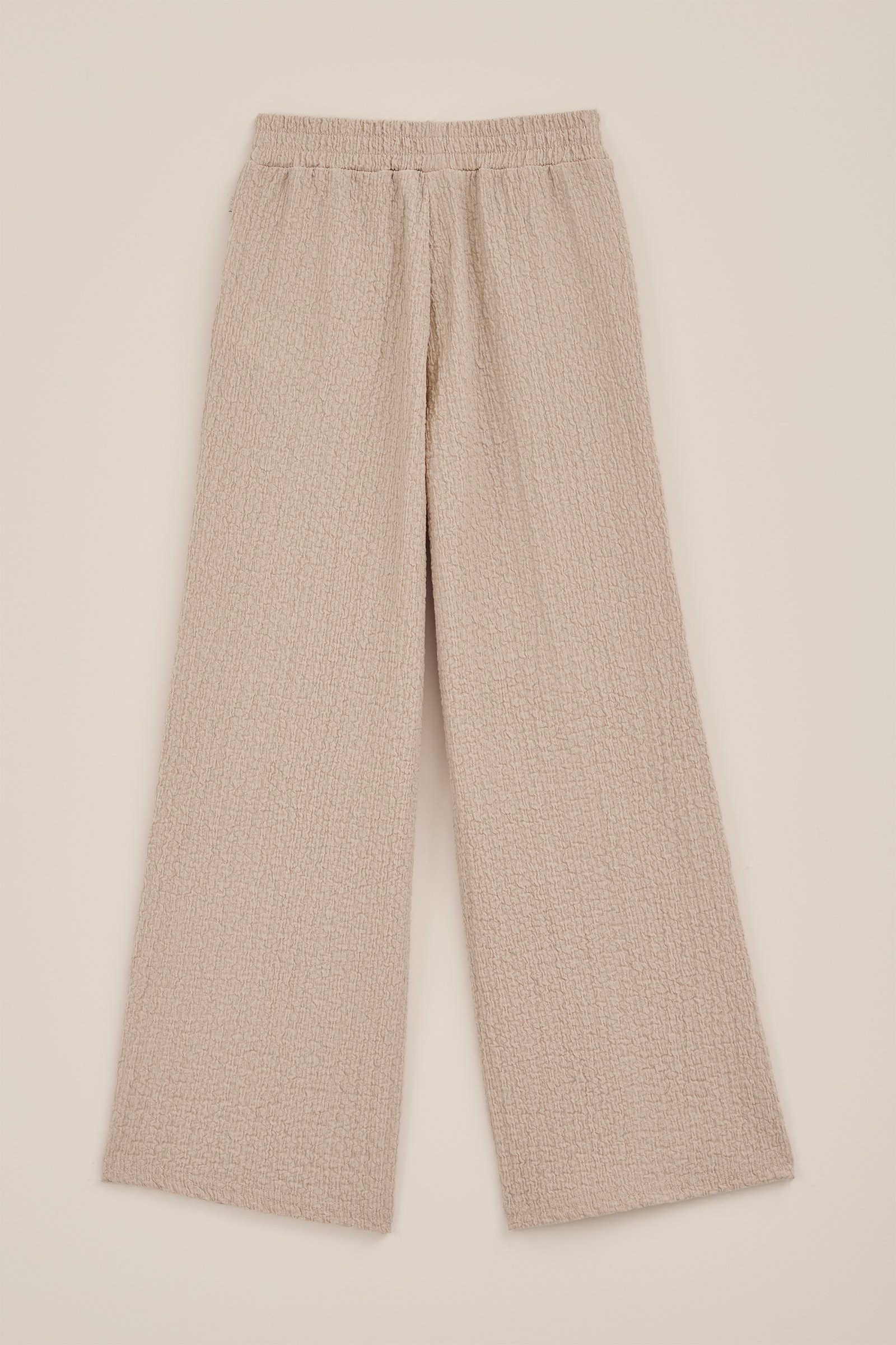 Meisjes broek met structuur WE Fashion Beige