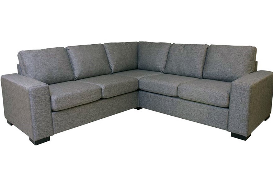 Max sofa 22 hjørnesofa i tekstil Rocco 281 mørk grå med sorte ben