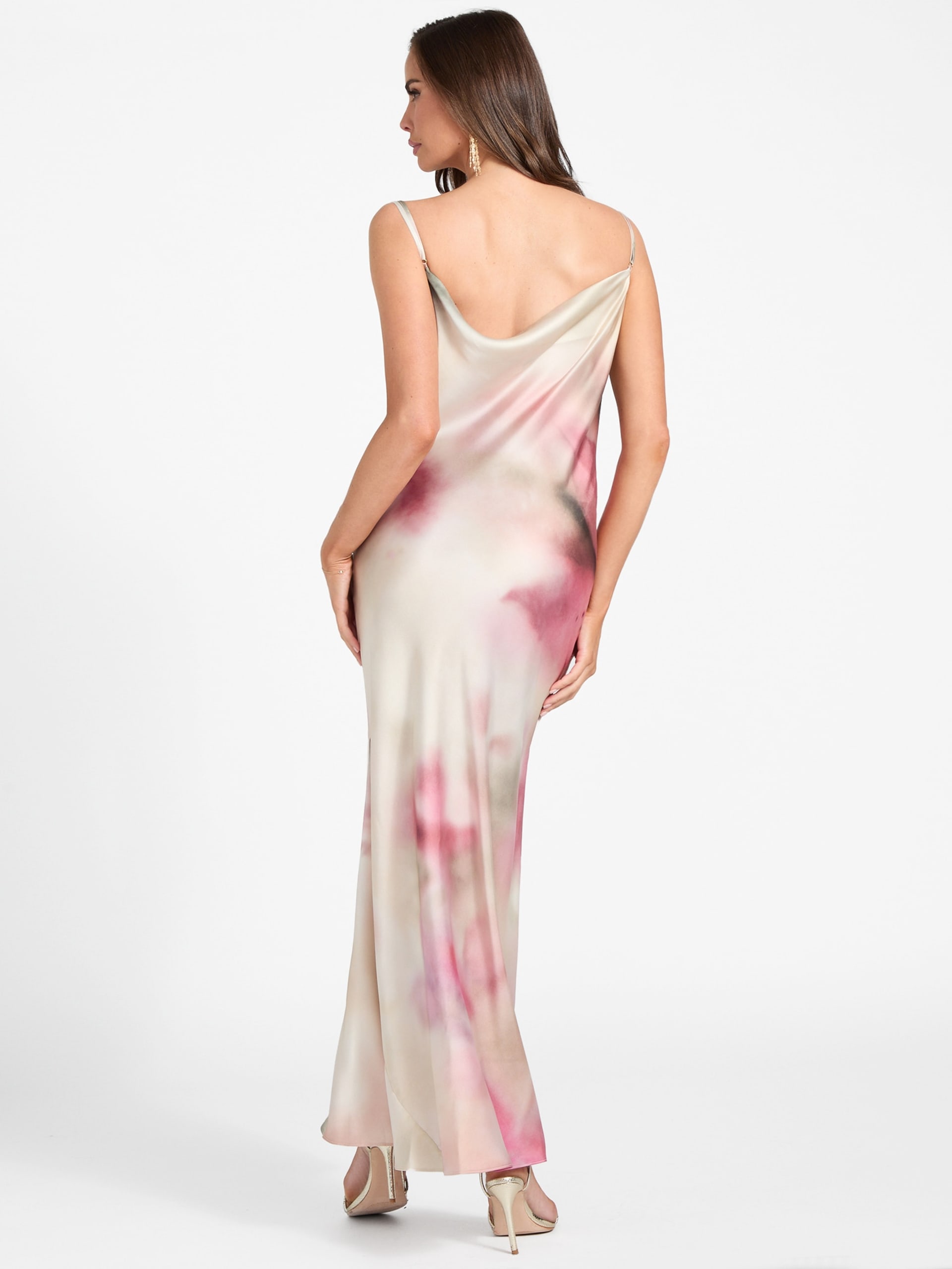 Vestido longo Sara com aplicações