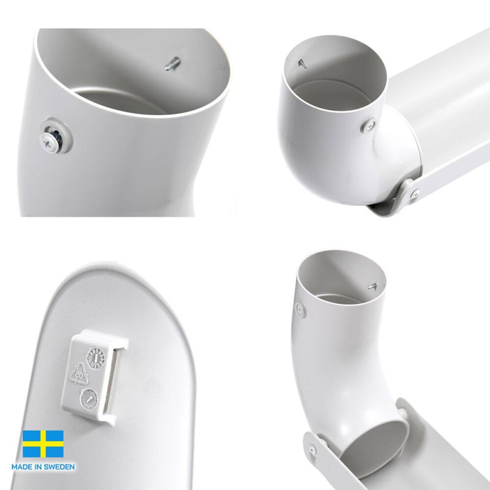 ADAPTER TIL DRENERINGSRENNE MR FLOWOUT 68-75-80 MM HVIT