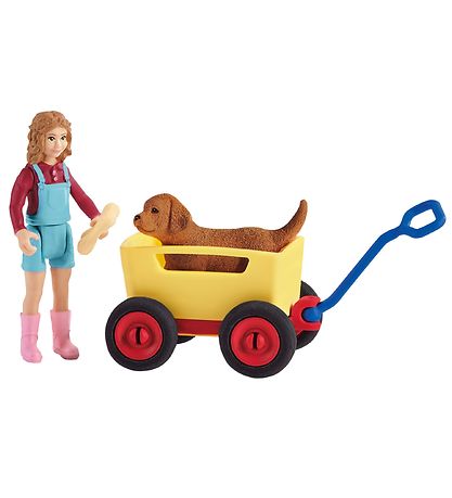 Schleich Farm WoRød - 12 cm - Tr?kvogn Udflugt 42543