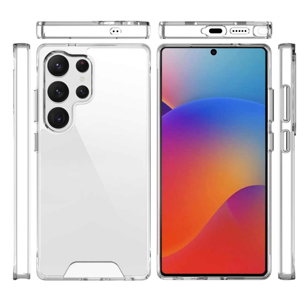 Samsung Galaxy S25 Ultra Hybrid Hardcase Hülle TPU Bumper   Kunststoff Rückseite - Transparent