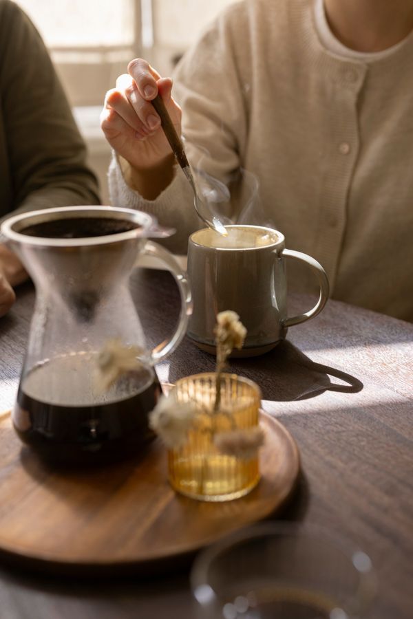 Koffiekan + filter, 600 ml, glas en rvs