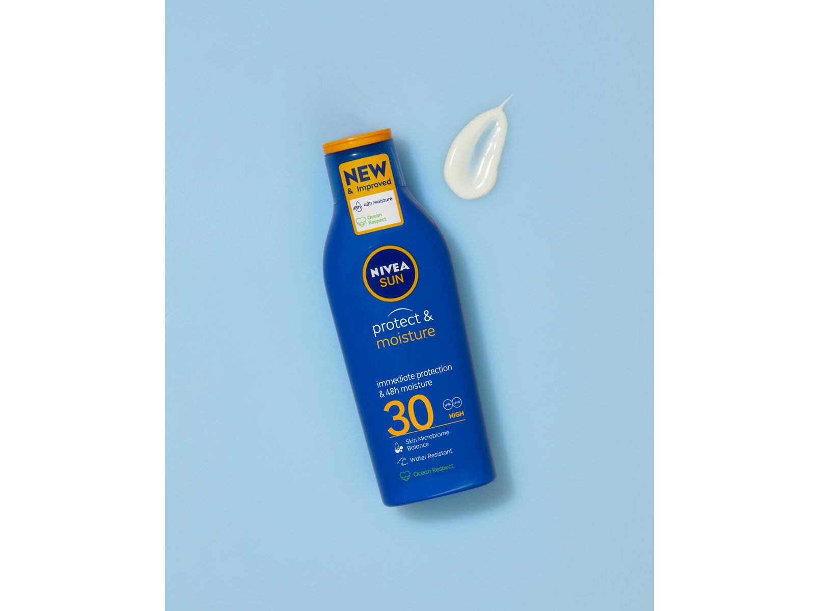 PROTETOR SOLAR LOÇÃO RESISTENTE À ÁGUA FP30 PROTECT & MOISTURE NIVEA SUN 200 ML