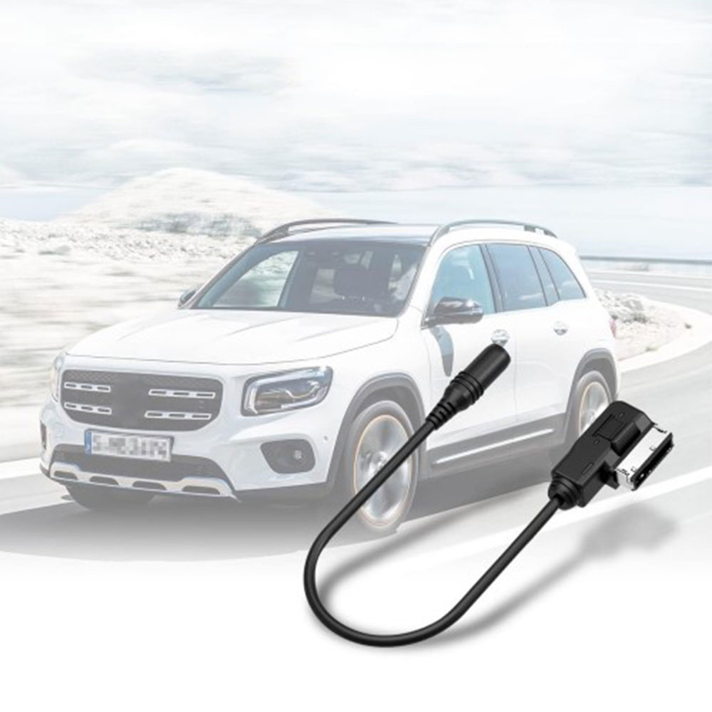 (35cm) Auto KFZ AMI MMI auf 3.5mm AUX (W) Musik Adapter Kabel Interface Konverter für Mercedes-Benz