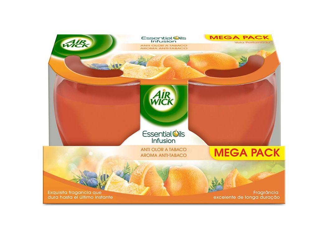 VELA AMBIENTADORA AIR WICK ANTI-TABACO 2X105G