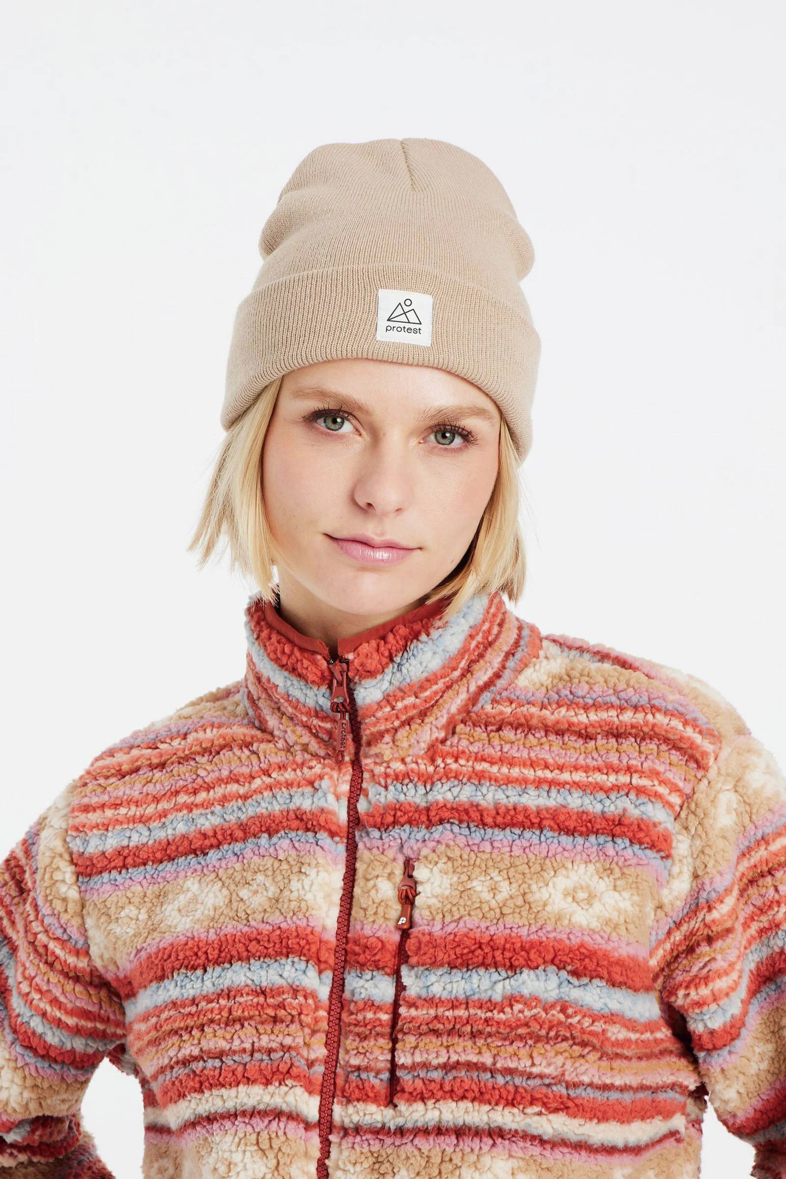 Protest fleece vest PRTARAI bruin/multi