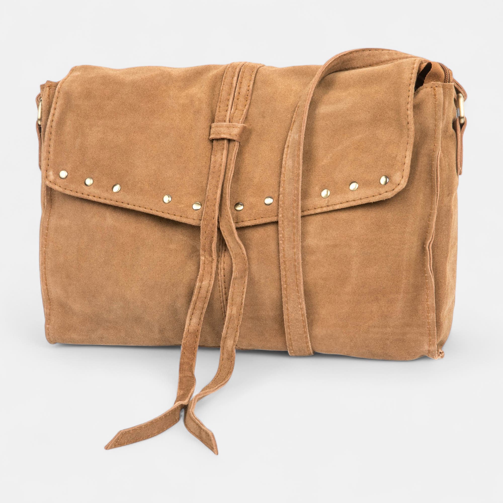 Sac bandoulière en cuir cognac
