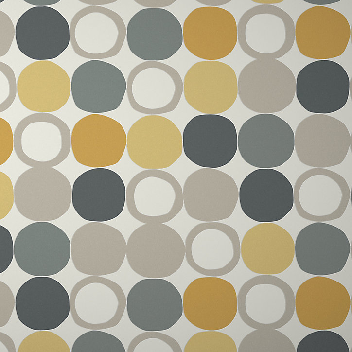 Papier peint vinyle sur intissé GoodHome Lymani jaune