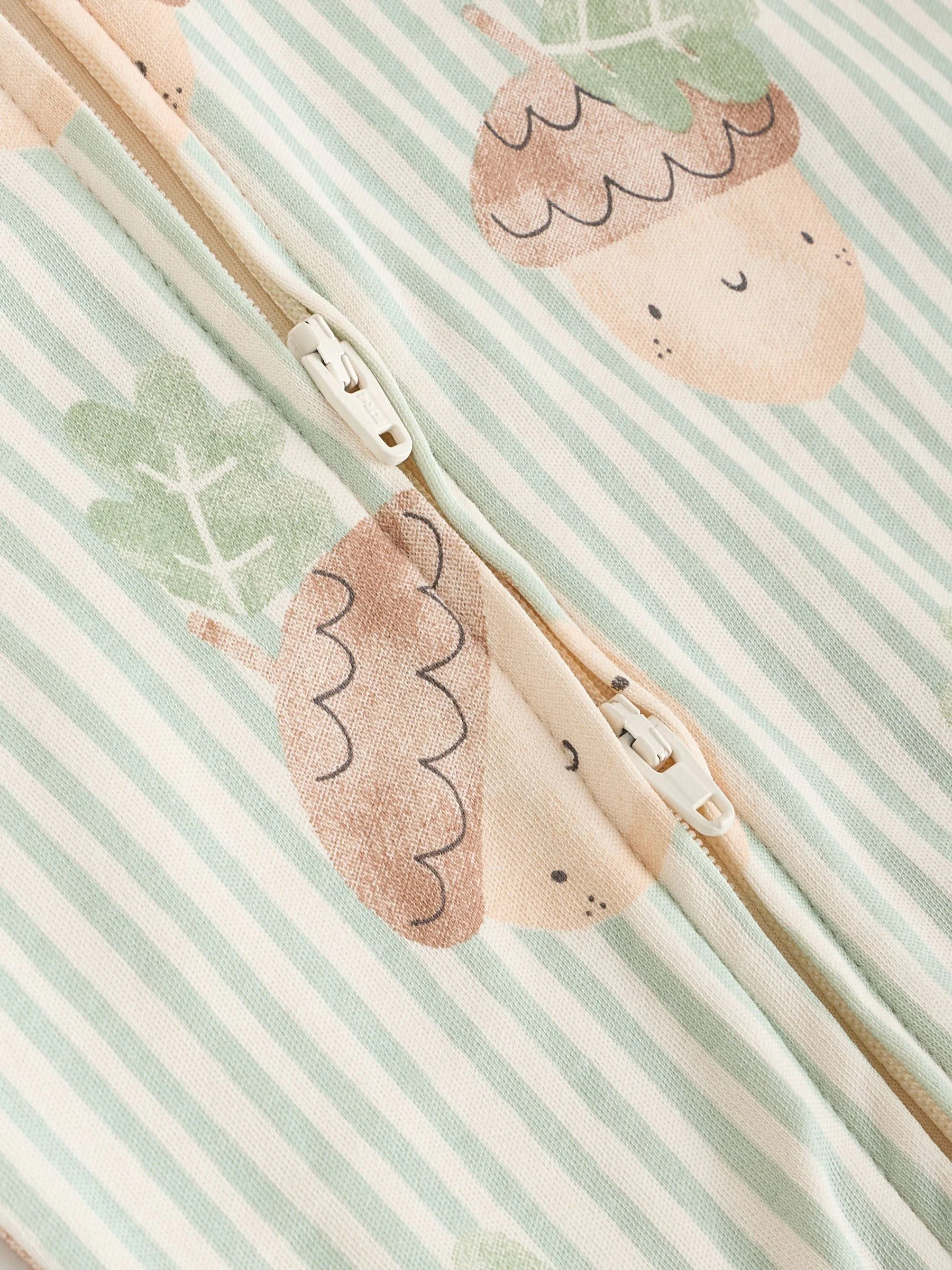 Crème - Verpakking van 3 voetloze babypyjama's met tweewegrits met herfstpompoenen (0mnd -3jr)