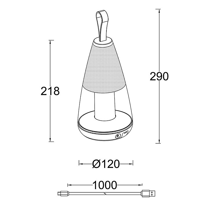 Baladeuse extérieur LED intégrée Pepper IP54 200lm 3W ∅12 x H.29cm Lutec blanc variateur télécommandé
