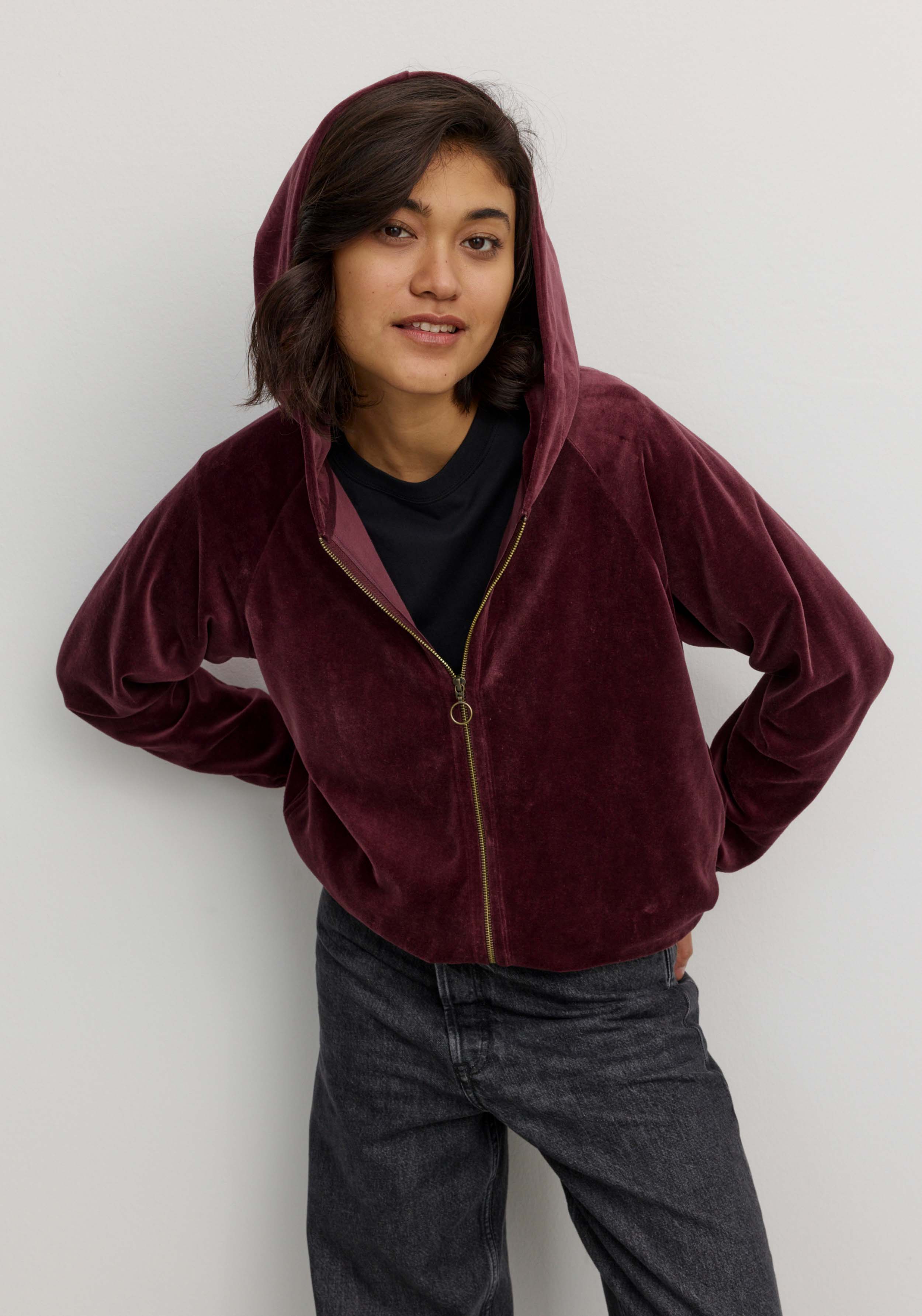 Recolution Sweatjacke Heliconia Dark Plum