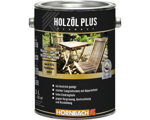 HORNBACH Houtolie Plus kleurloos 2,5 l