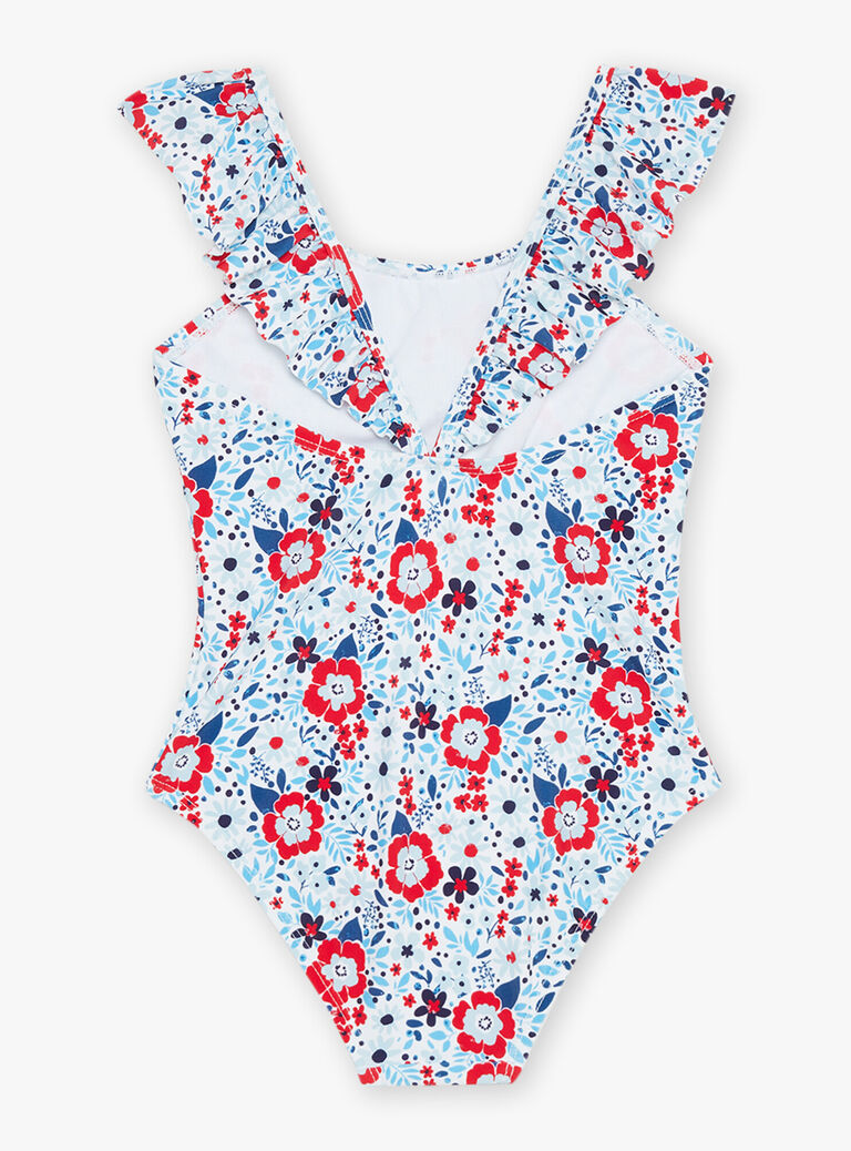 Maillot de bain 1 pièce écru à imprimé fleuri