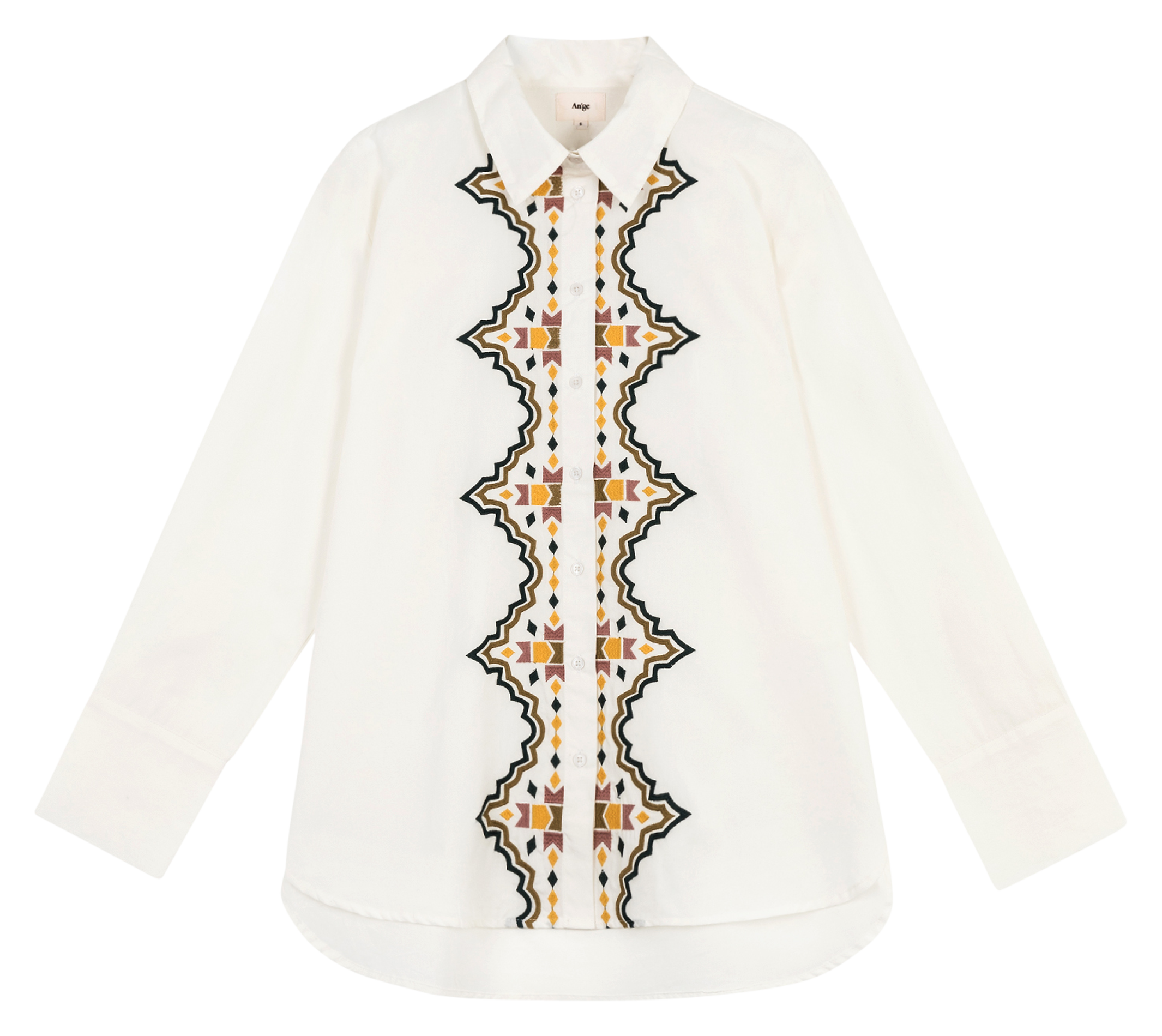 SOVILLA - Chemise brodée en coton| Blanc