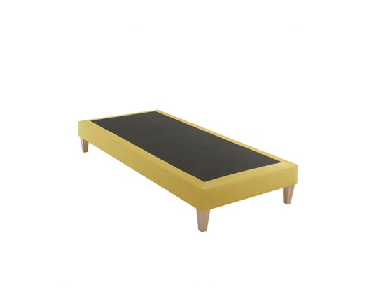 SOMEO - Sommier 120 x 190 Sommier déco tapissier aurore jaune 120 x 190