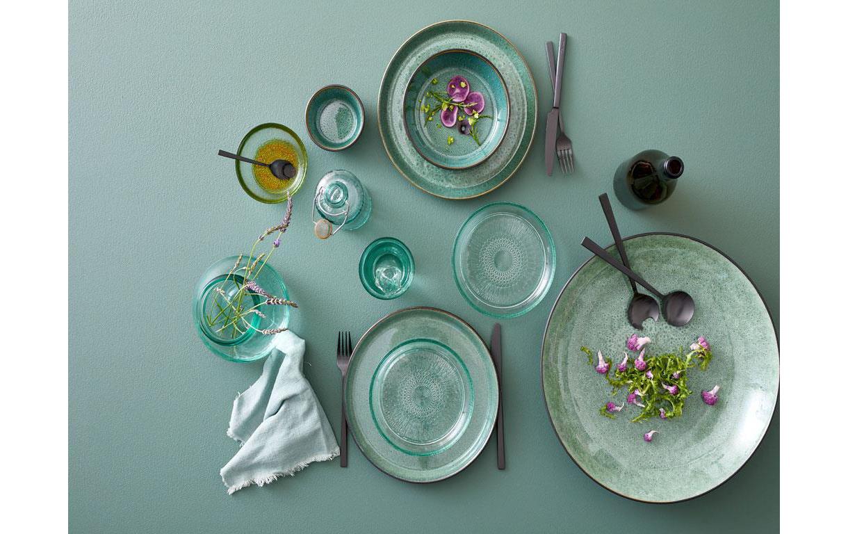 Frühstücks- & Dessertteller Ø 21 cm, 6 Stück, GrünTeller aus Steinzeug