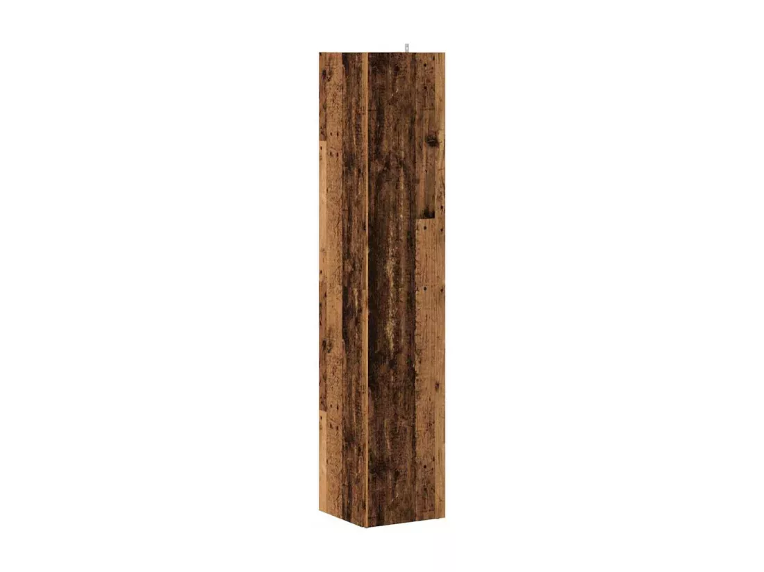 Armoire d'angle vieux bois 33x33x165 cm bois d'ingénierie