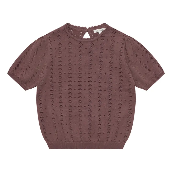 Louisiella Pull Zinnia Ajouré | Prune