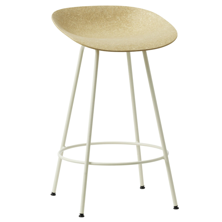 Normann Copenhagen Mat Barstool barkruk 65cm Hemp Cream Steel