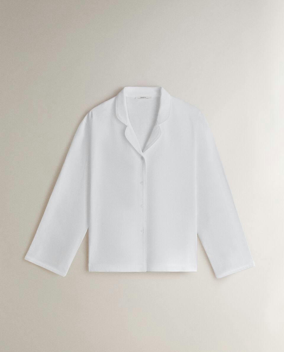 CAMISA DE ALGODÃO COM DETALHE EM VIÉS