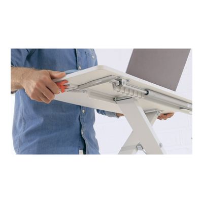 Leitz Ergo Cosy - Station de travail assis/debout - hauteur réglable jusqu'à 31 cm - gris